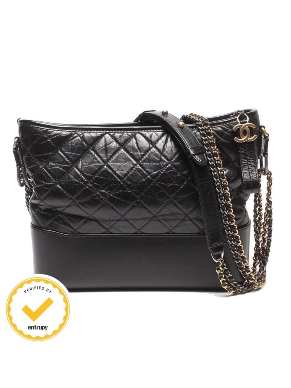 Chanel Chain Shoulder Bag Quilted Hobo Large Gabriel